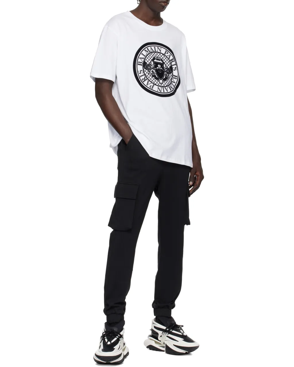 Logo Flocked Crewneck T-Shirt