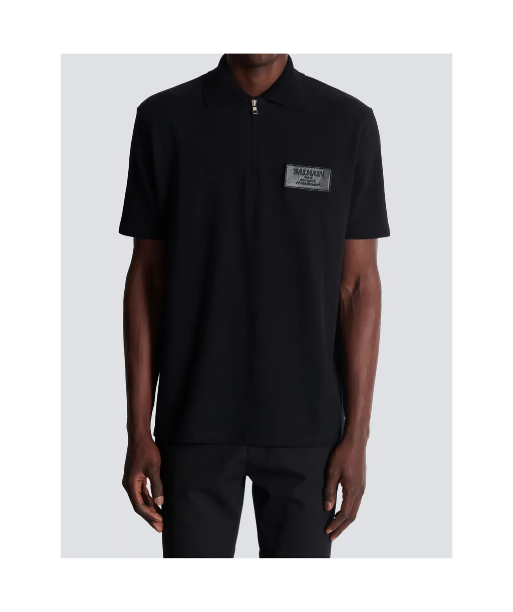 Logo Patch Polo Shirt
