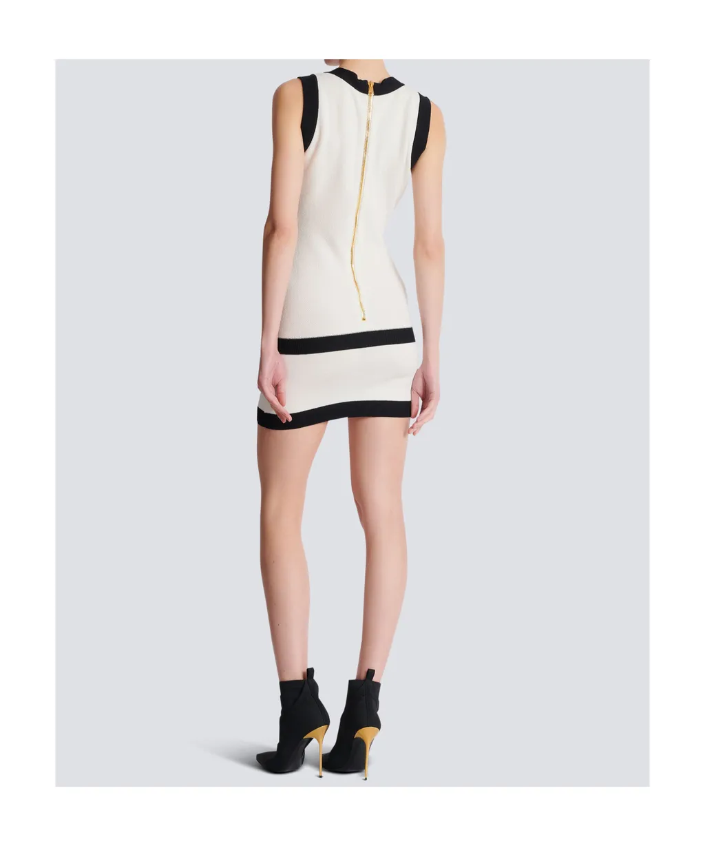 Two-Tone Knit Dress