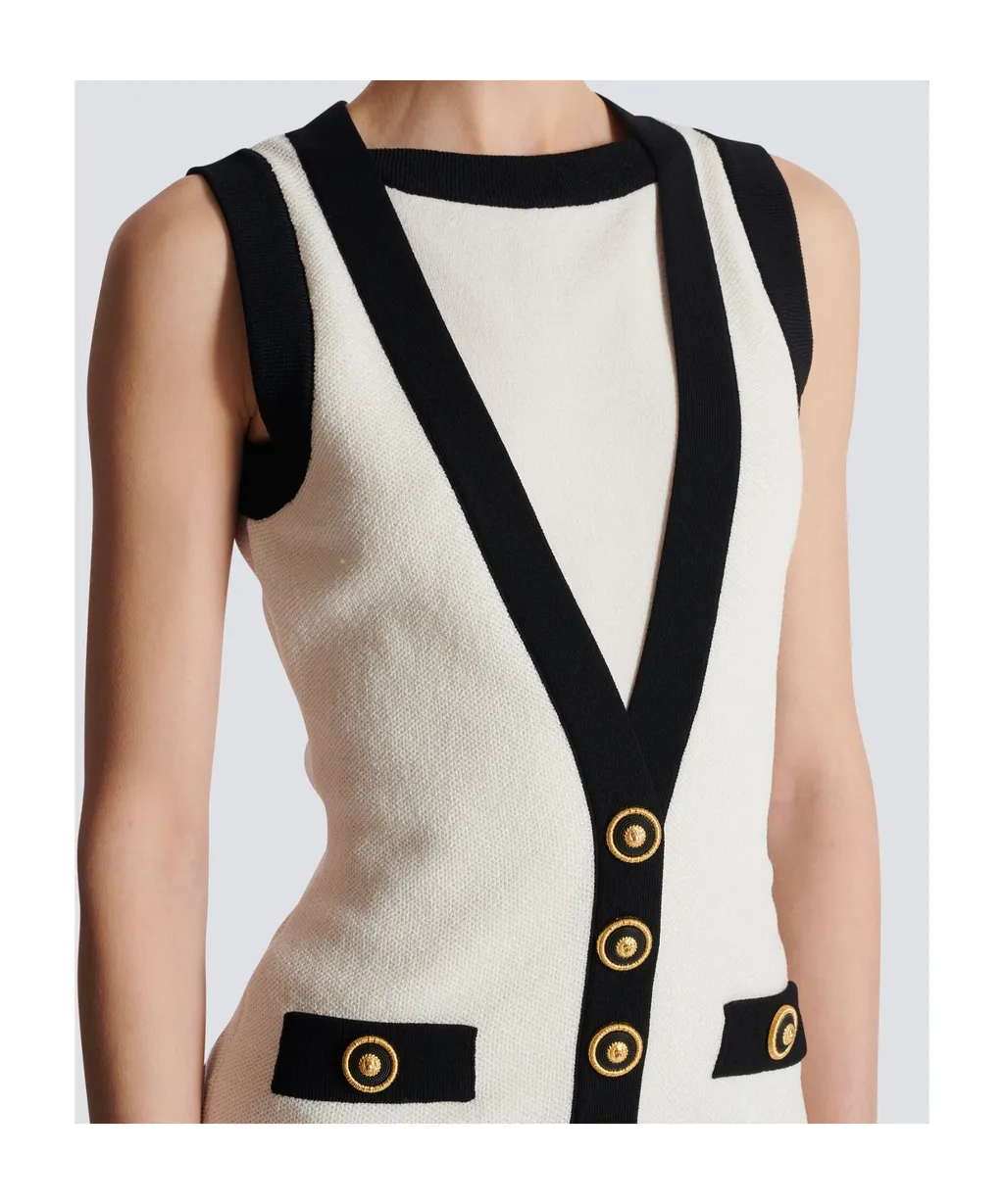 Two-Tone Knit Dress