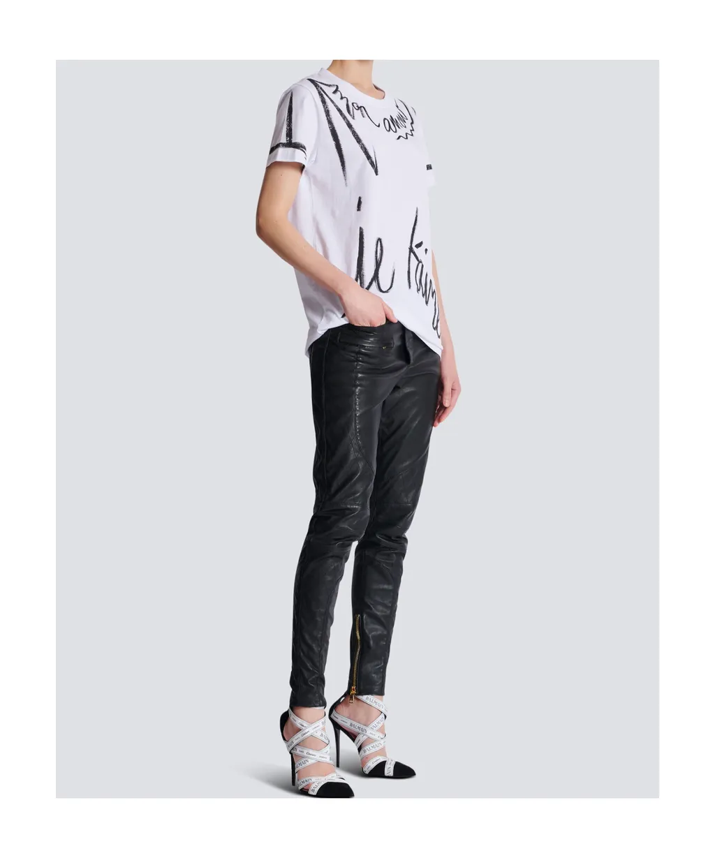 Je T'aime Print Short-Sleeved T-Shirt