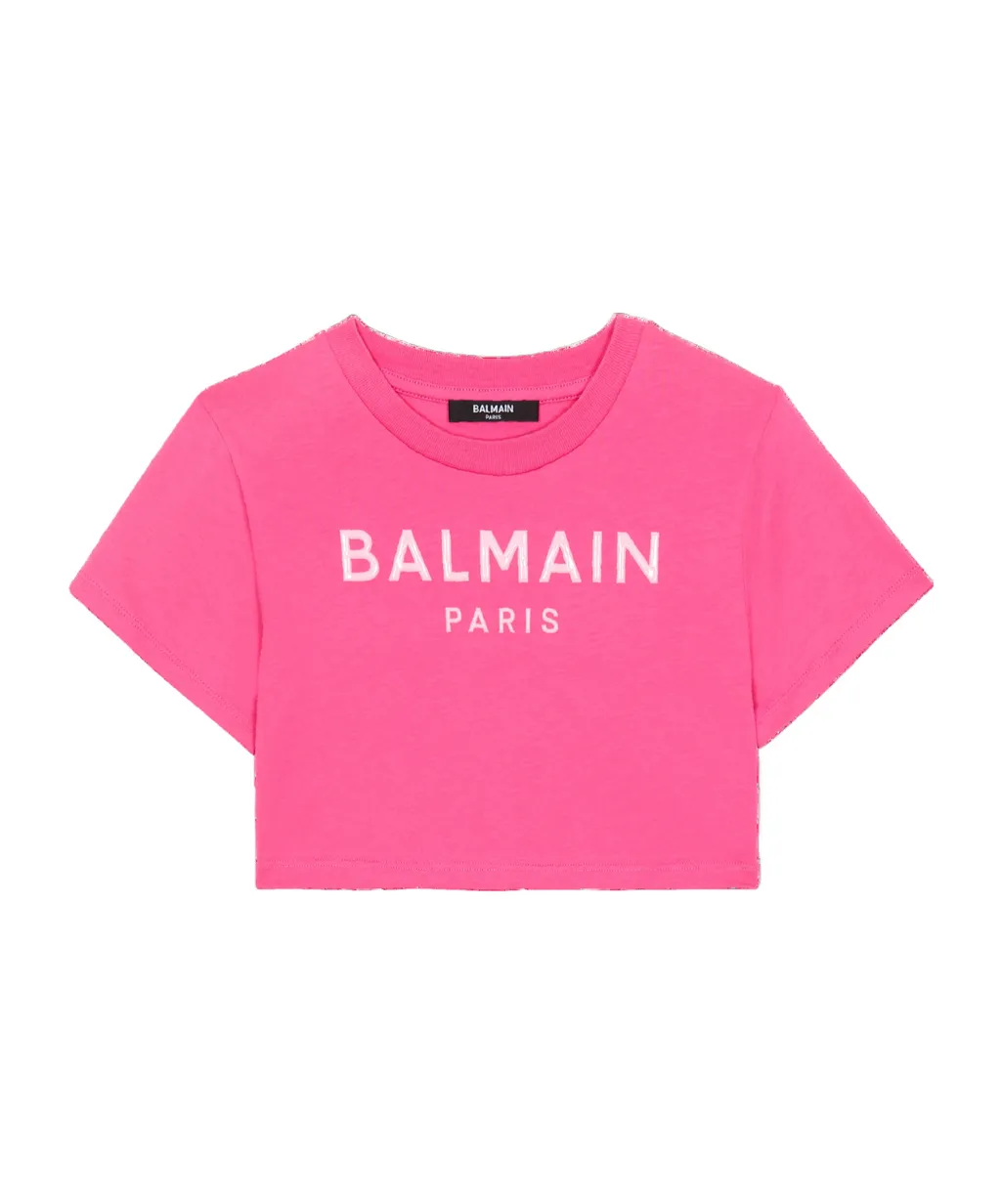 Logo Printed Cropped T-Shirt