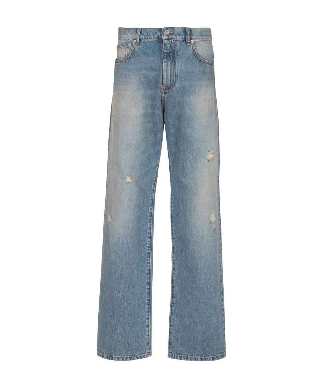 Distressed Loose-Fit Jeans