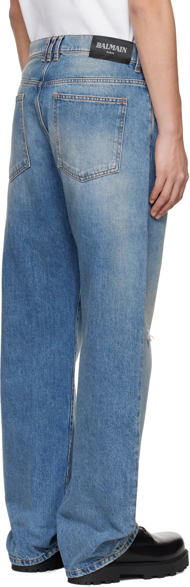 Distressed Loose-Fit Jeans