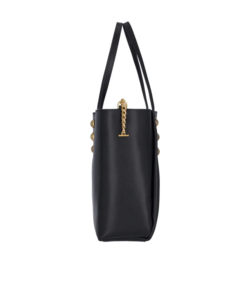 Button Detailed Tote Bag
