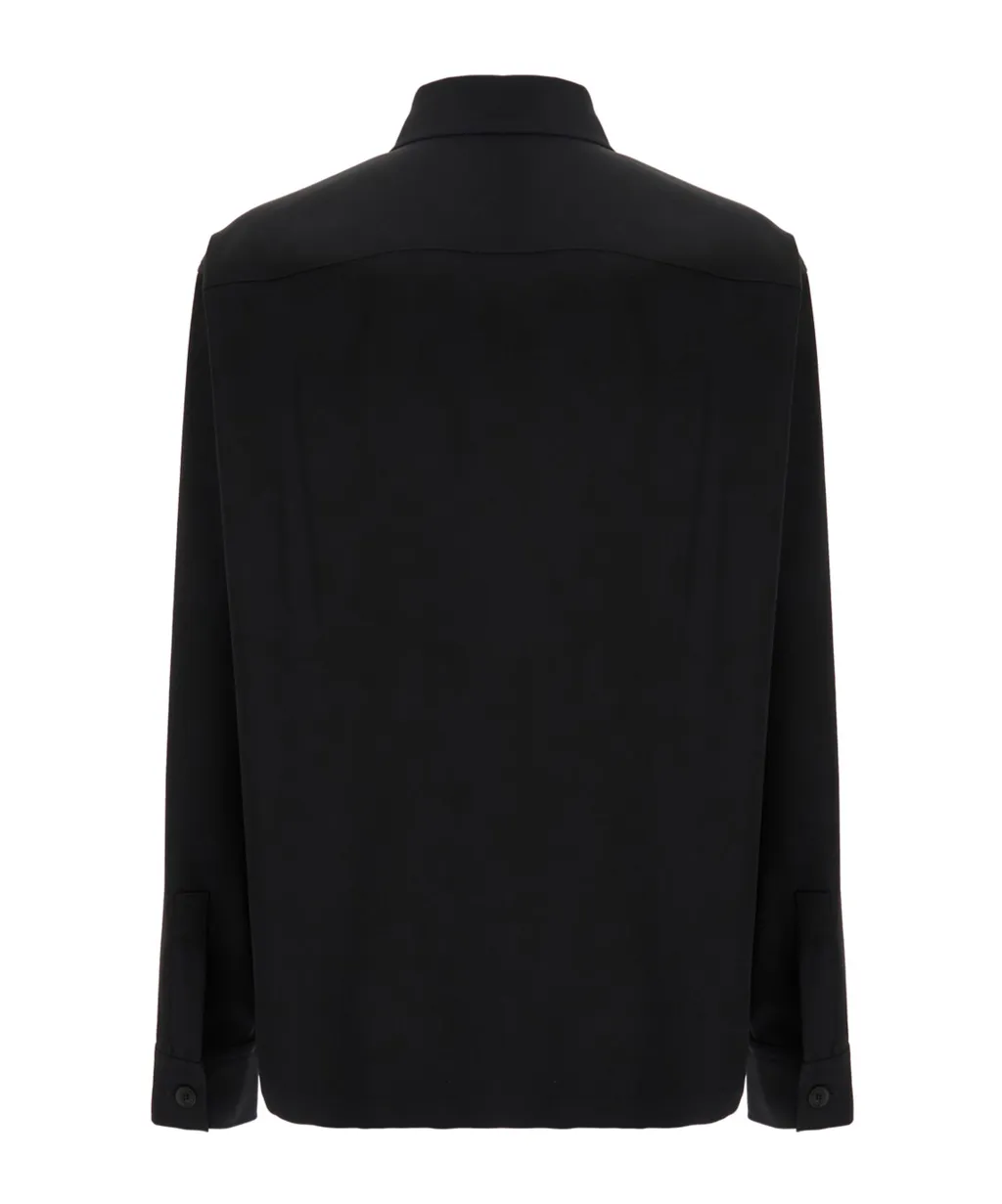 Logo Detailed Long Sleeved Overshirt