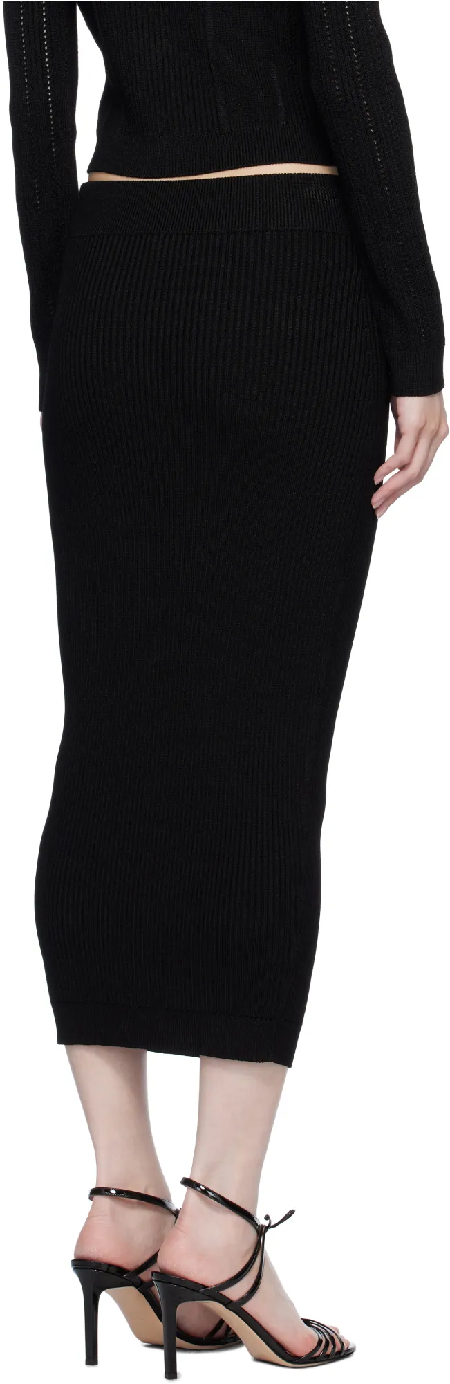 Button Detailed Pencil Skirt