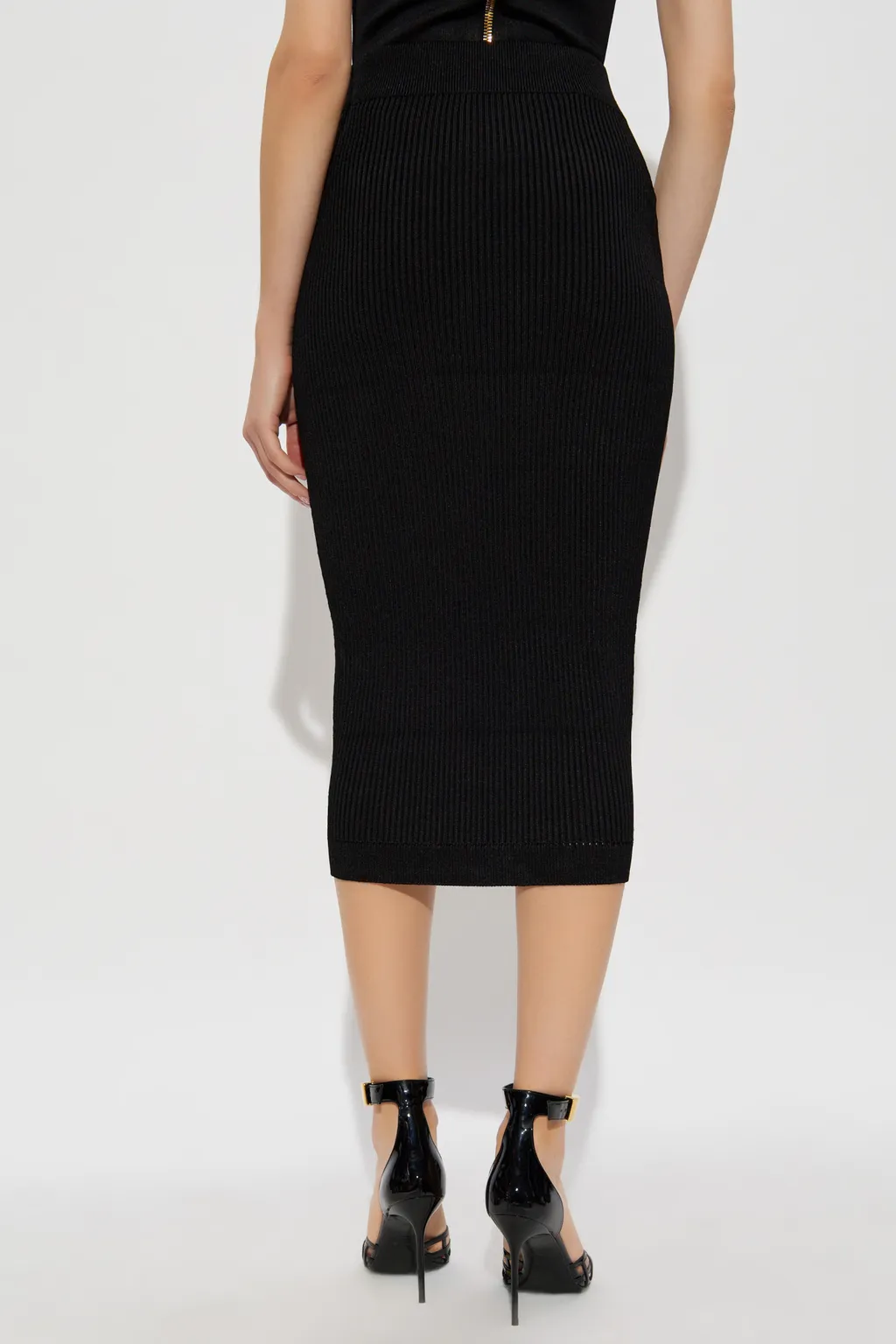Button Detailed Pencil Skirt