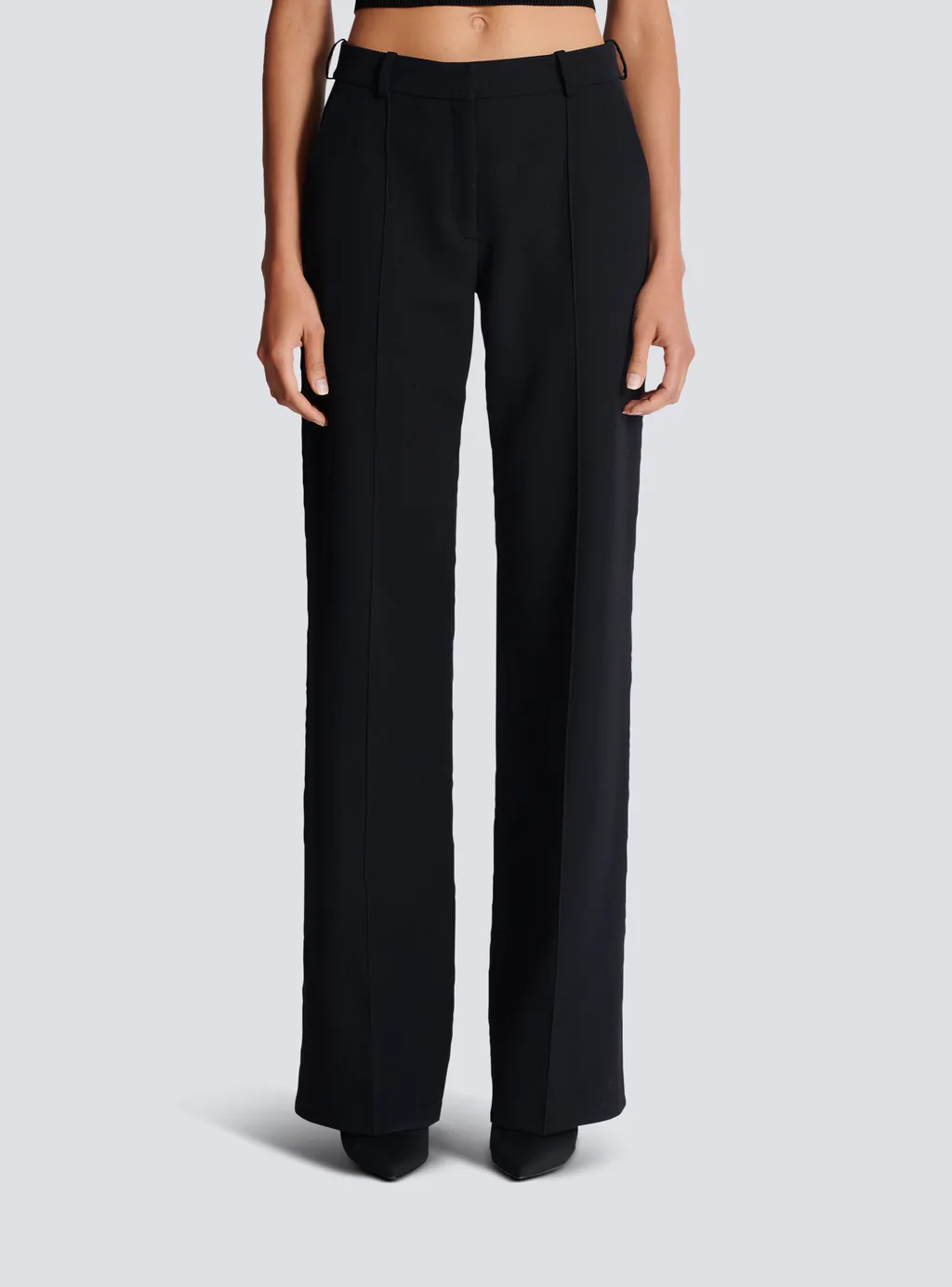 Creased Straight-Leg Trousers