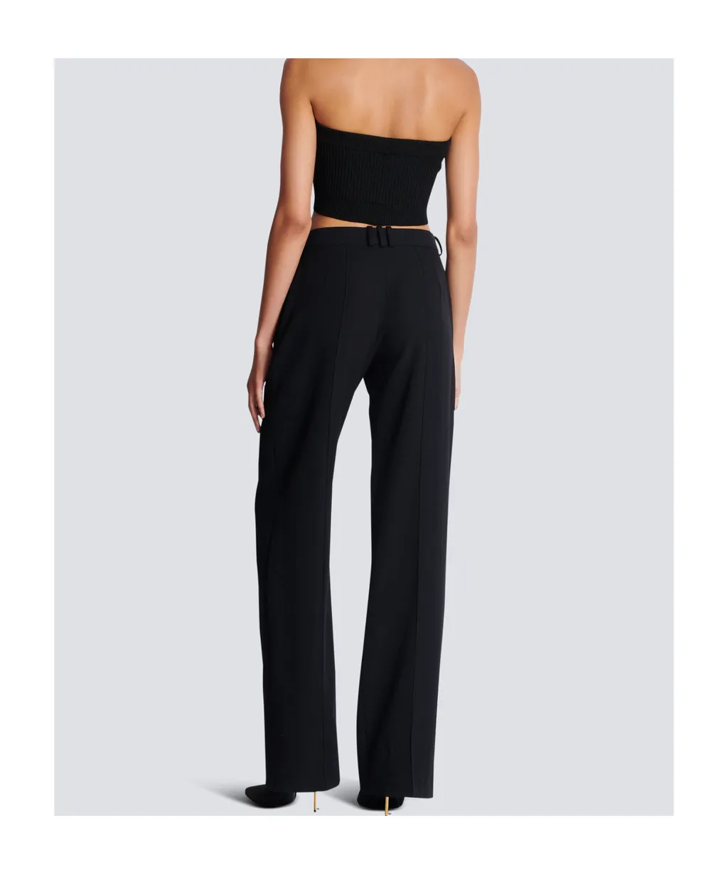 Creased Straight-Leg Trousers