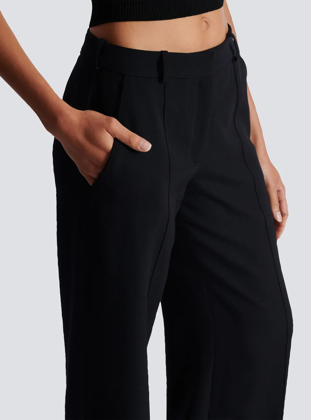Creased Straight-Leg Trousers