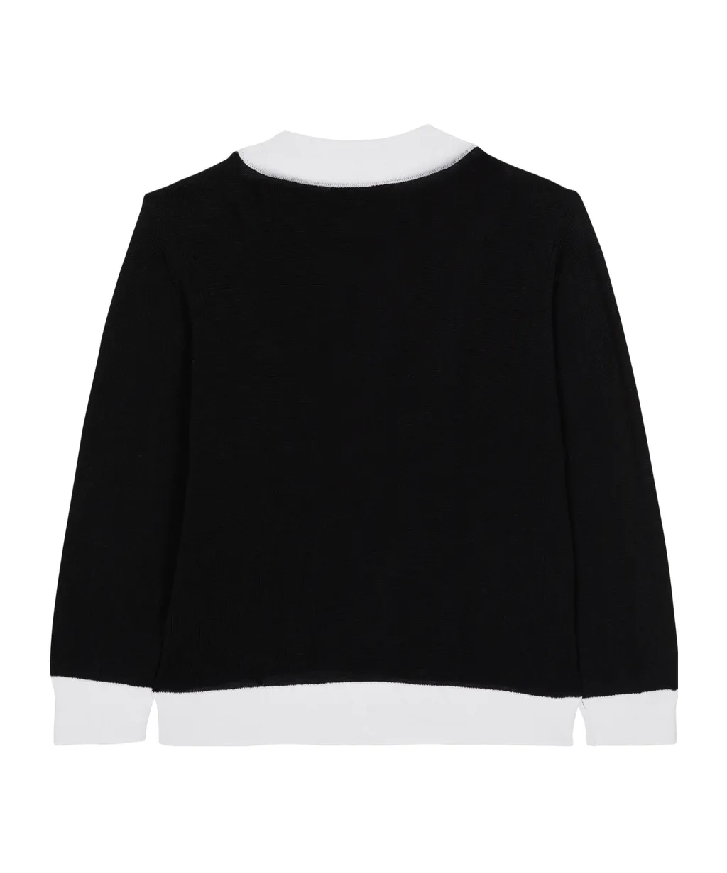 Two-Tone Knit Cardigan