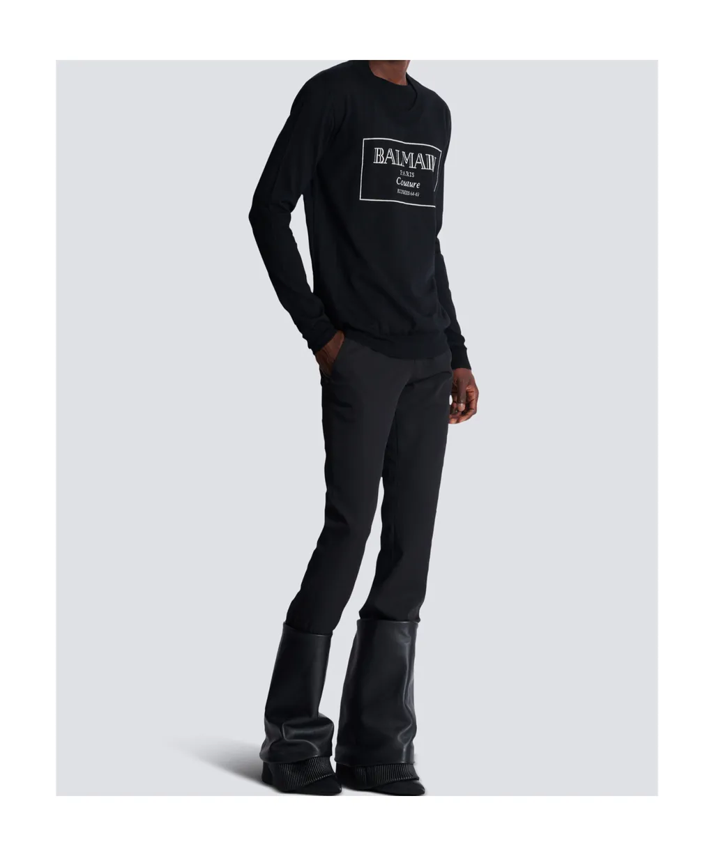 Logo Intarsia Crewneck Knit Sweater