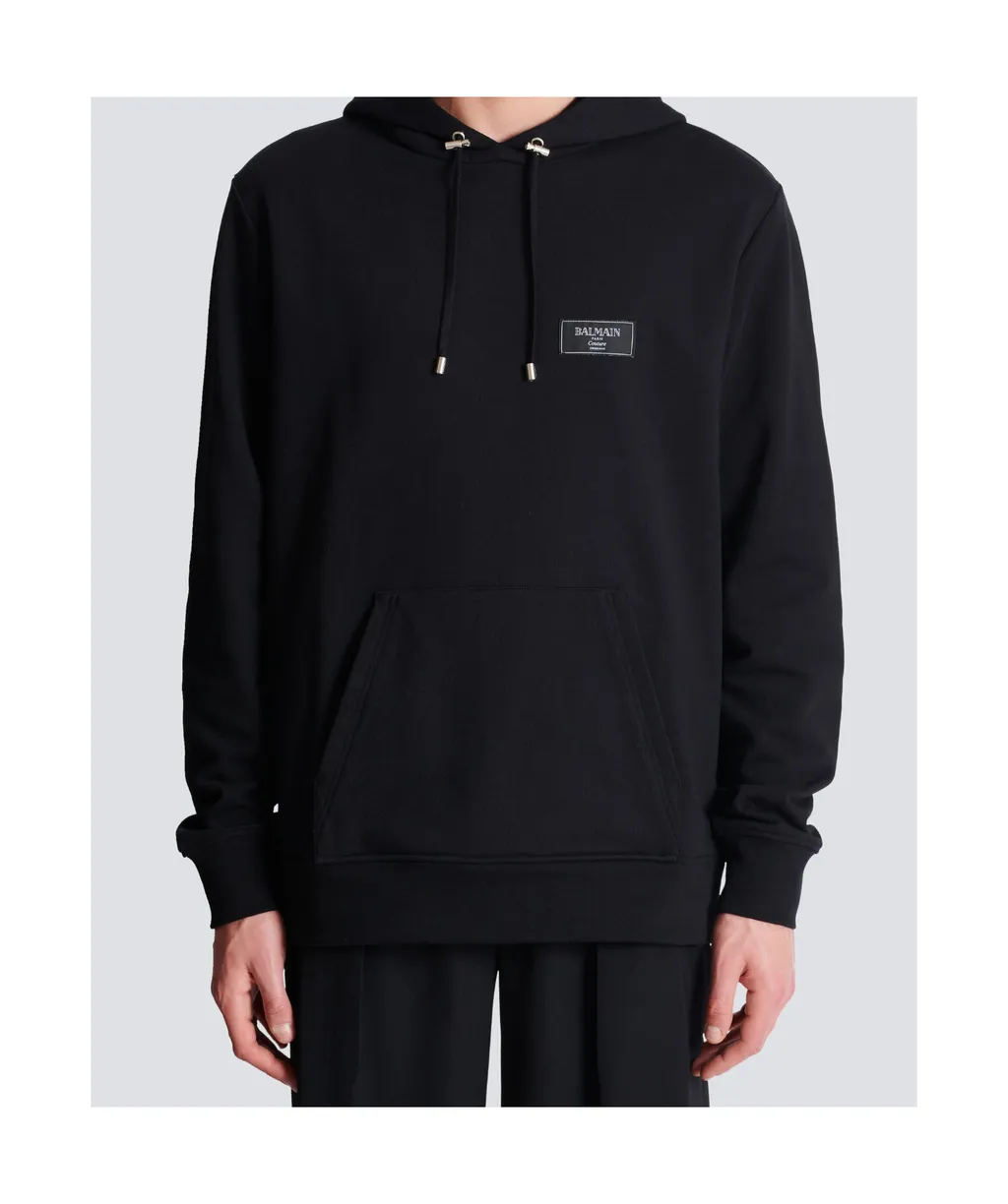 Logo Patch Drawstring Hoodie