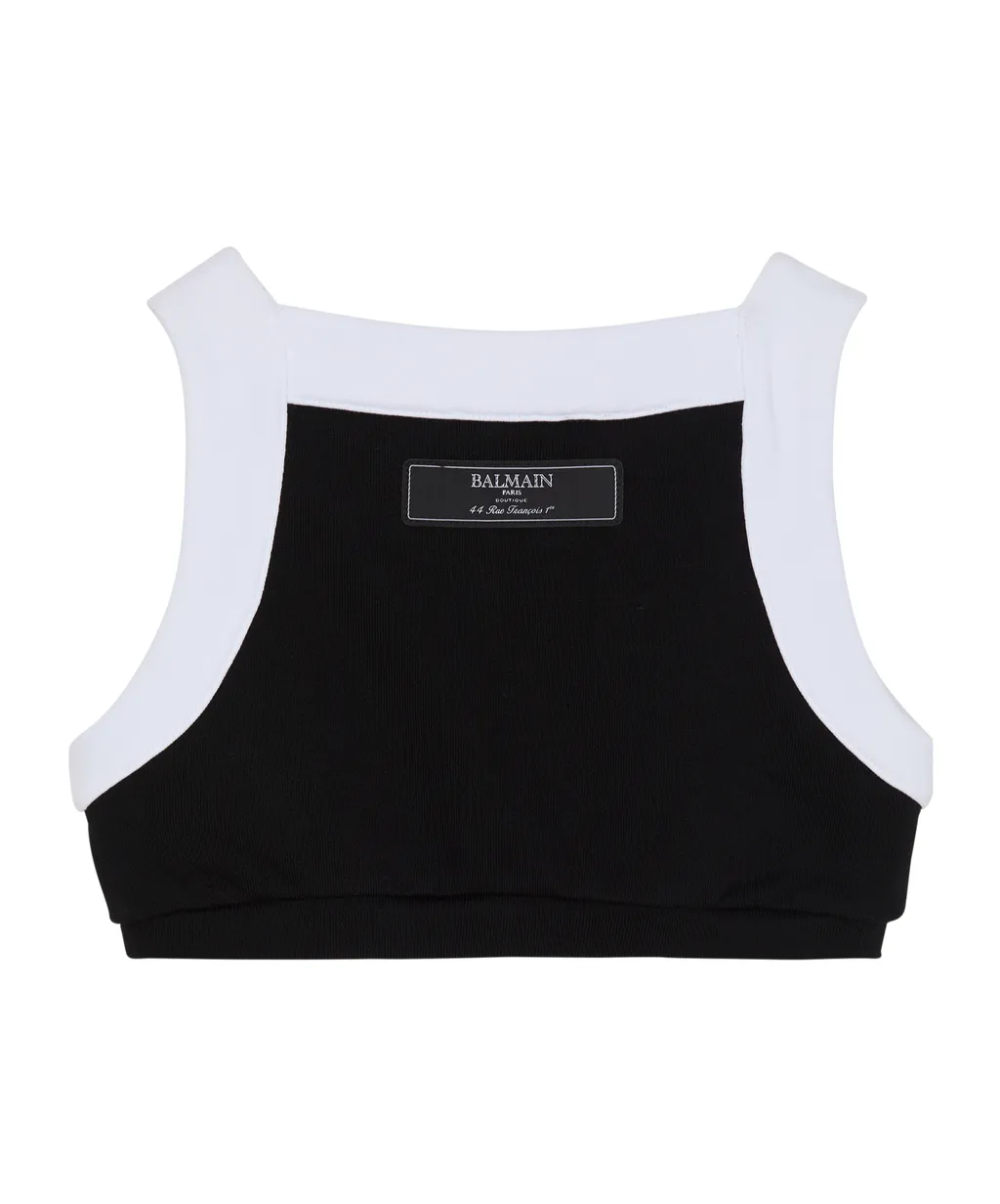 Two-Toned Cropped Knitted Top