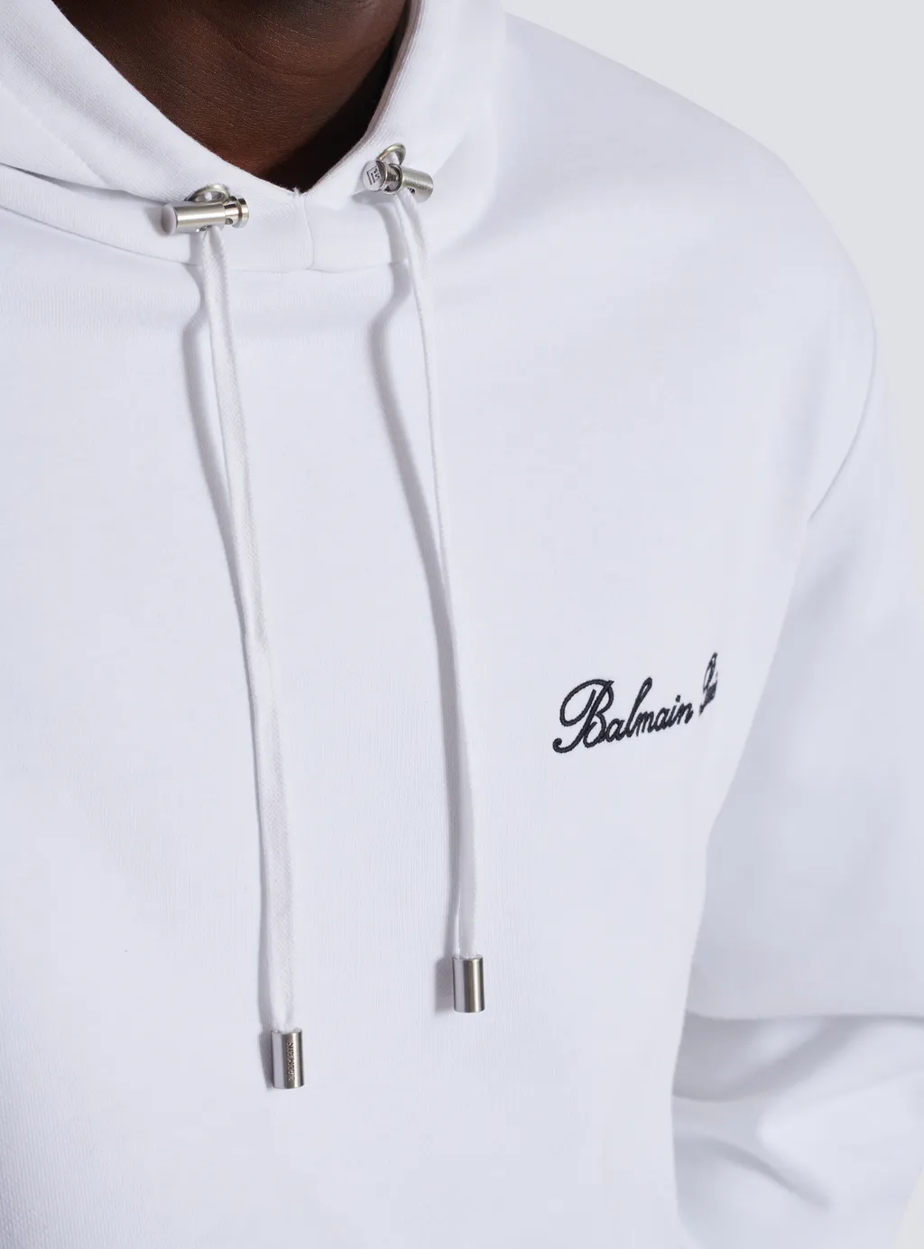 Logo Embroidered Drawstring Hoodie