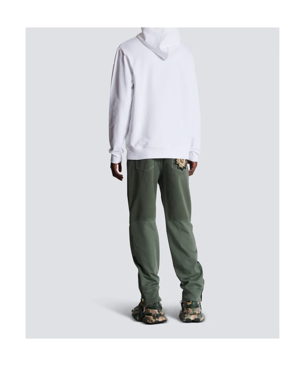 Logo Embroidered Drawstring Hoodie