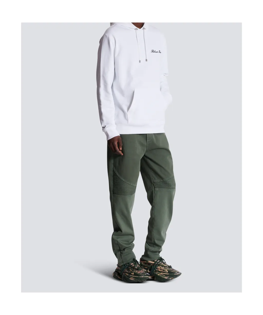 Logo Embroidered Drawstring Hoodie