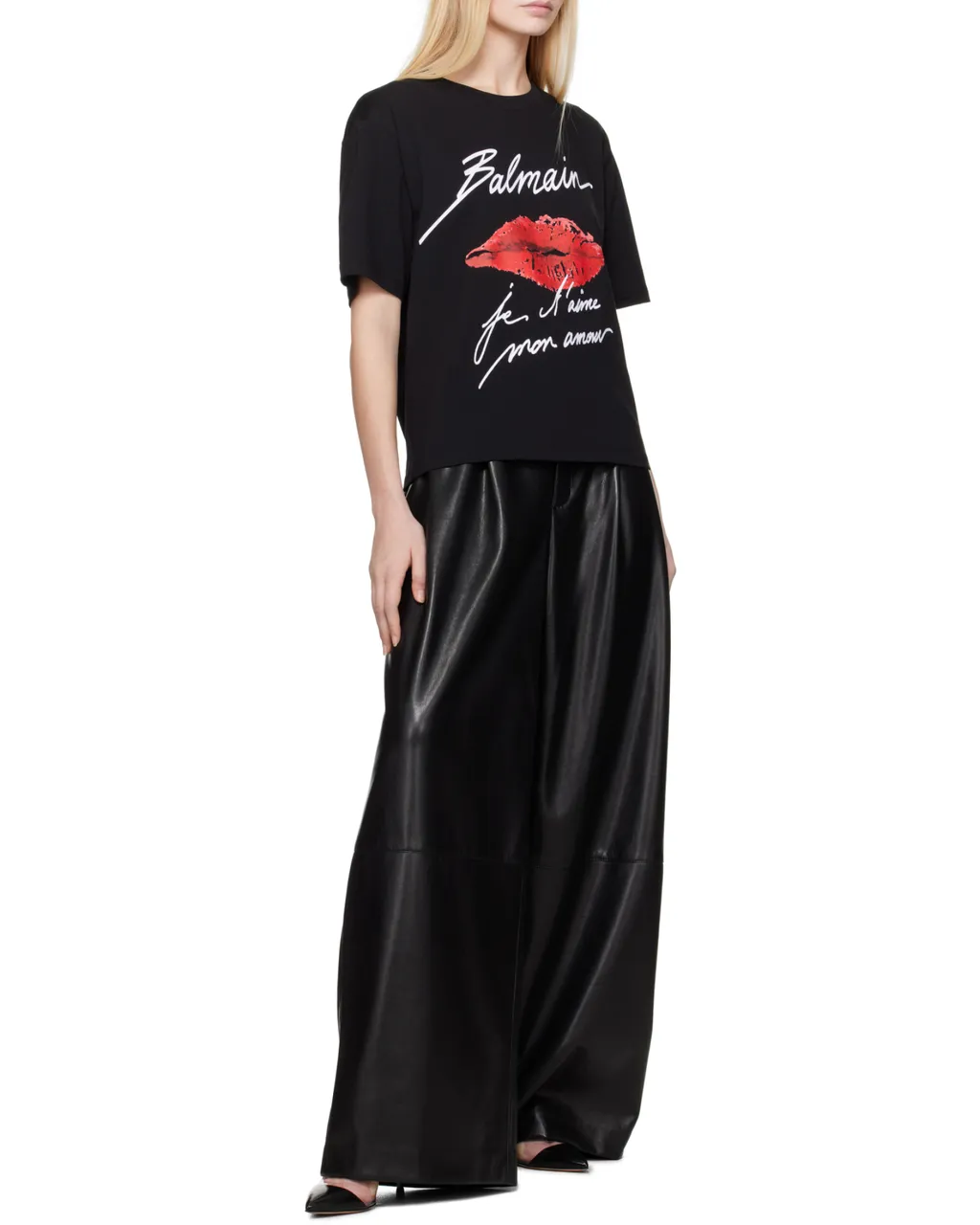 Short-Sleeved T-Shirt With Kiss Print