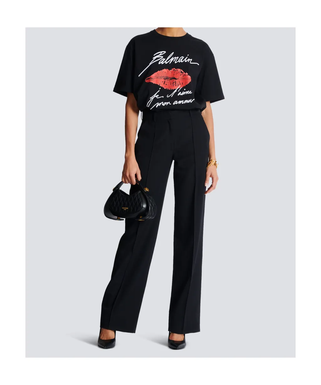 Short-Sleeved T-Shirt With Kiss Print