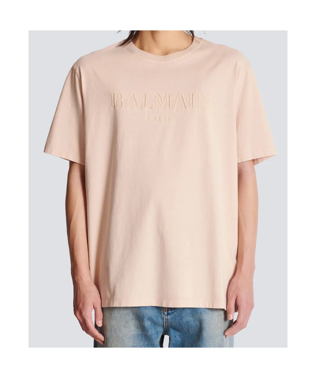 Loose T-Shirt With Vintage Balmain Embroidery