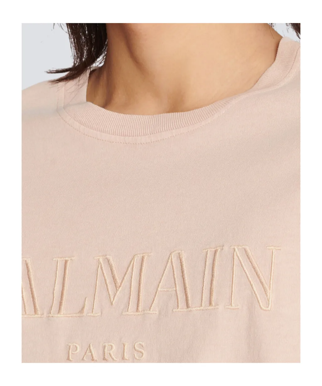 Loose T-Shirt With Vintage Balmain Embroidery