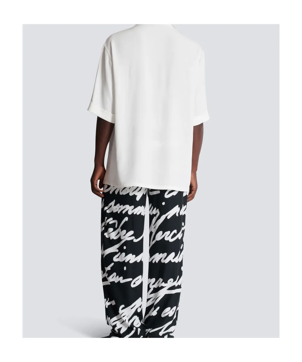 Collared T-Shirt With Embroidery Love Letter