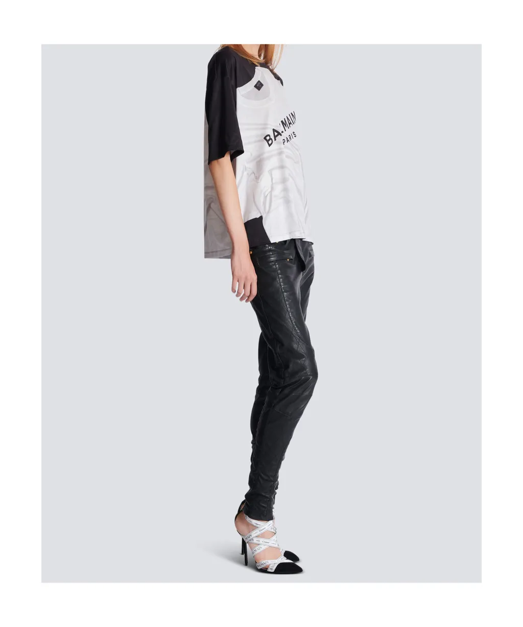 Loose T-Shirt With Optical Illusion Print