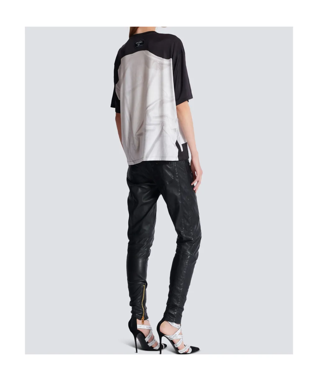 Loose T-Shirt With Optical Illusion Print
