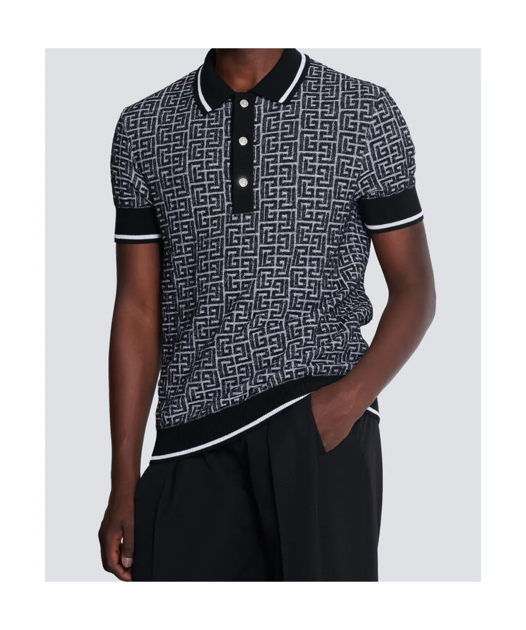 Monogram Short-Sleeve Polo Shirt