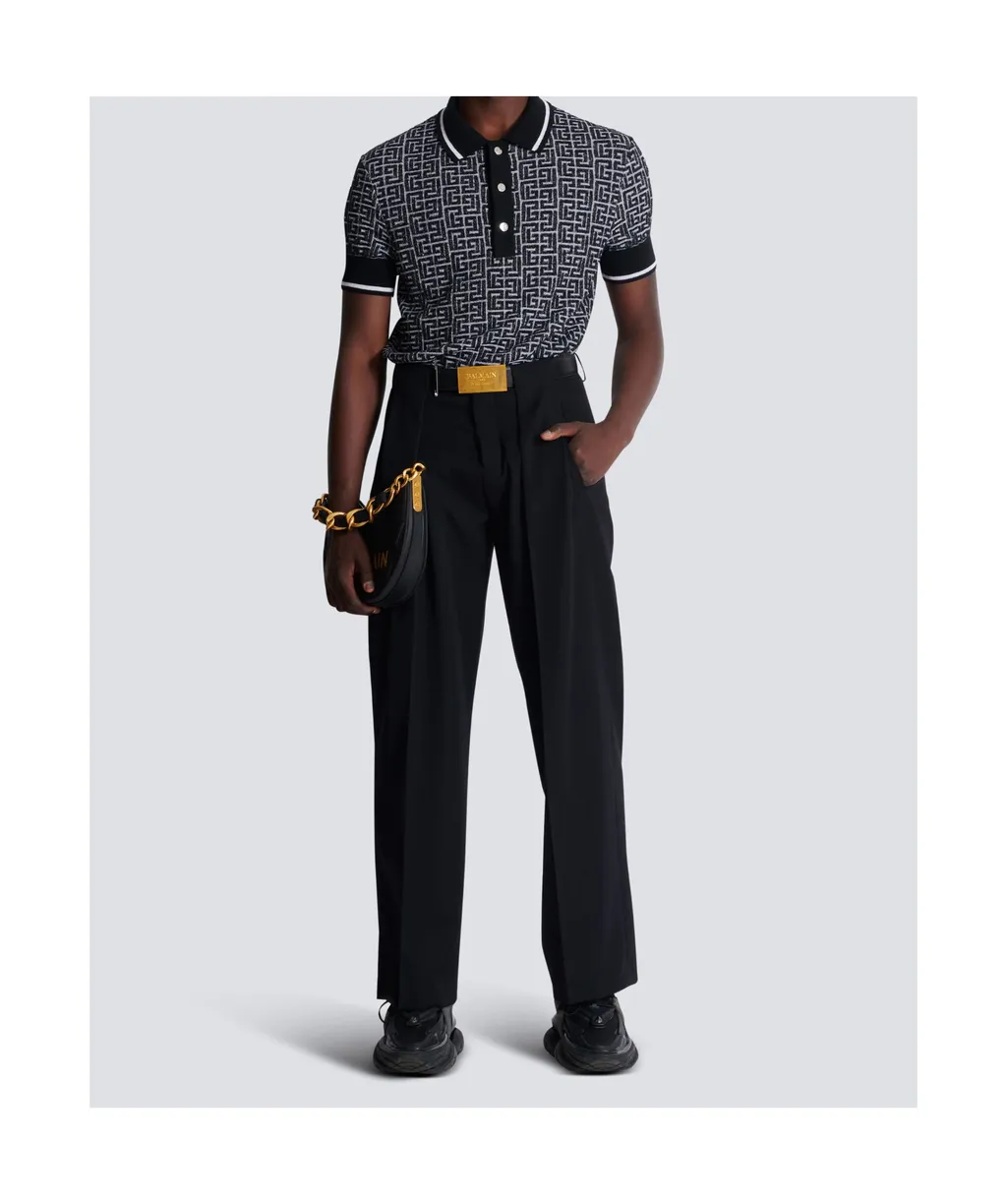 Monogram Short-Sleeve Polo Shirt