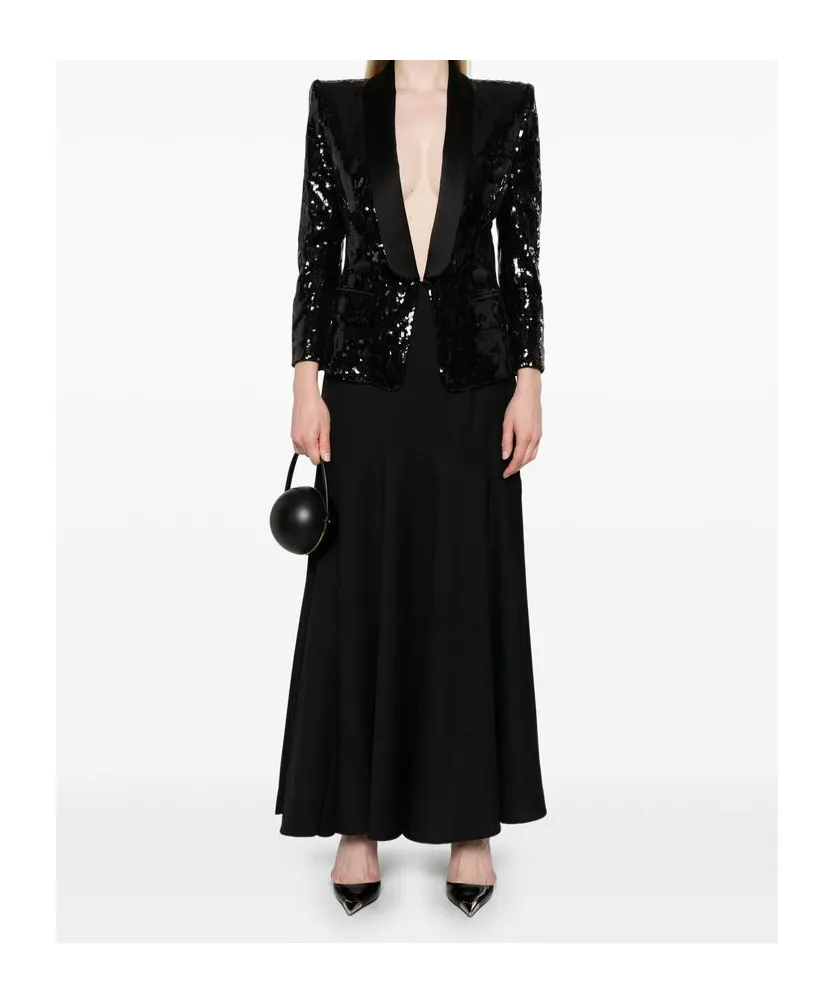 Sequinned Collared Blazer