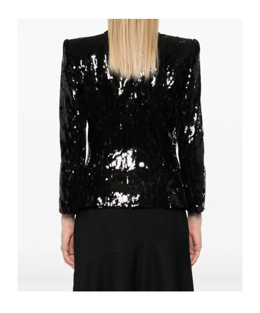 Sequinned Collared Blazer