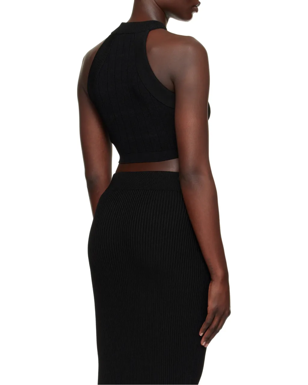 Halterneck Knit Cropped Top