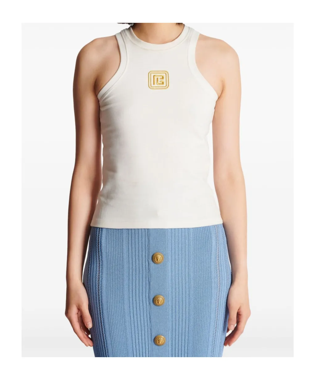 Logo Detailed Crew Neck Tank Top