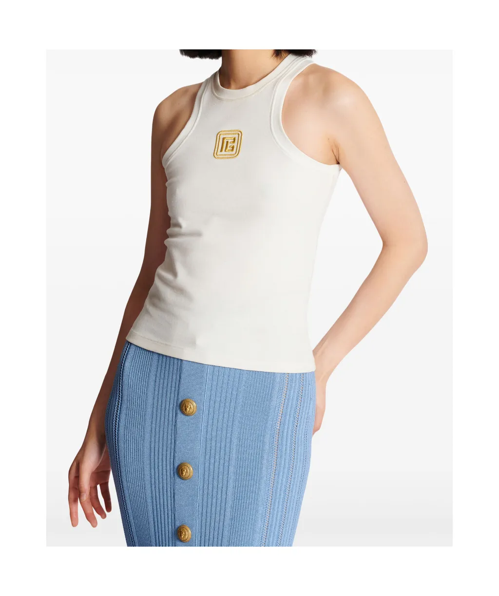 Logo Detailed Crew Neck Tank Top