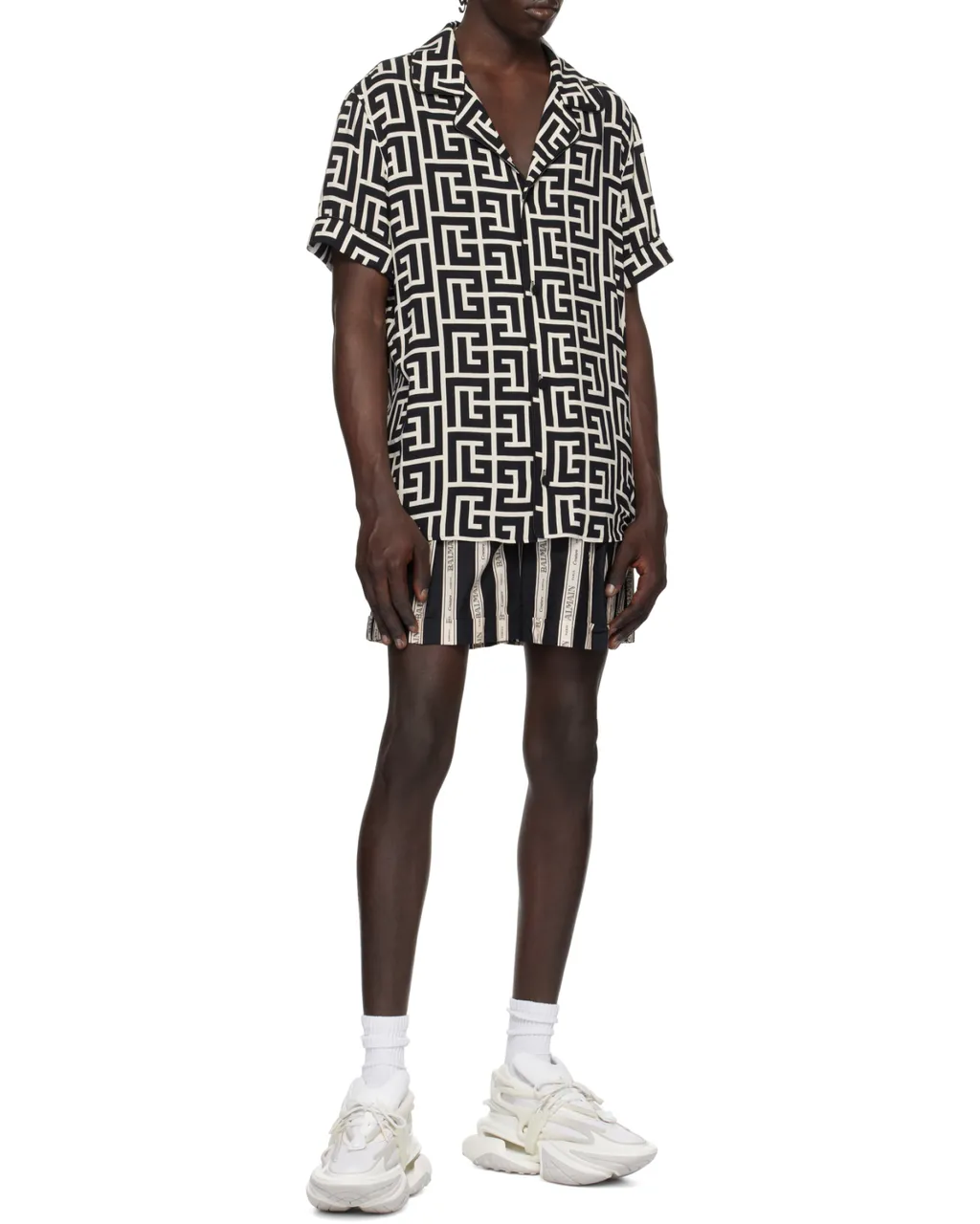 Monogram Printed Relaxed Fit Pyjama Shirt
