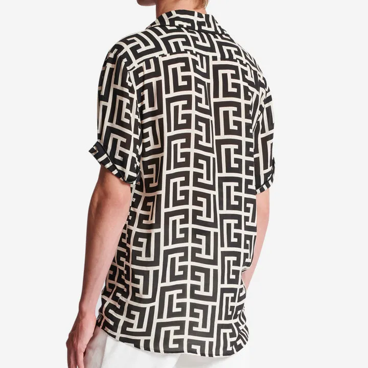 Monogram Printed Relaxed Fit Pyjama Shirt