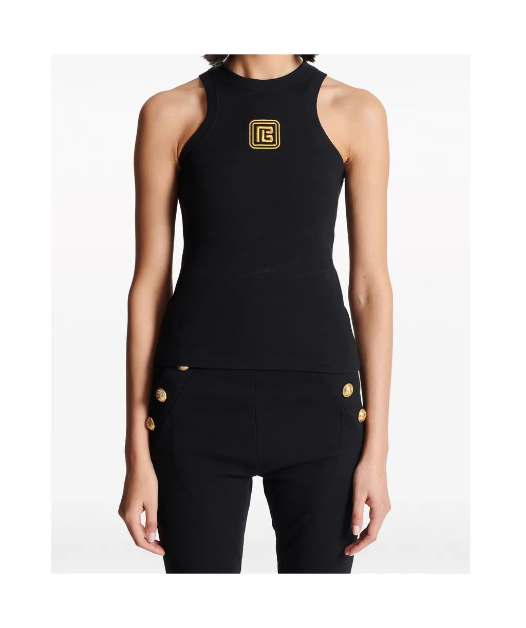 Logo Detailed Crew Neck Tank Top