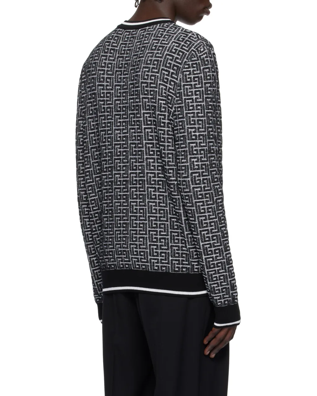 Monogrammed Jacquard Knit Sweater