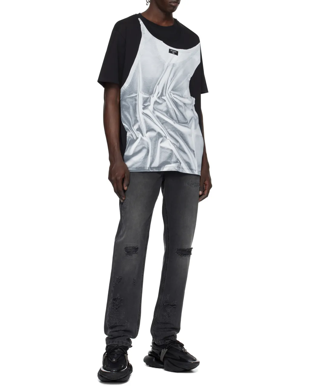 T-Shirt With Tank Top Print