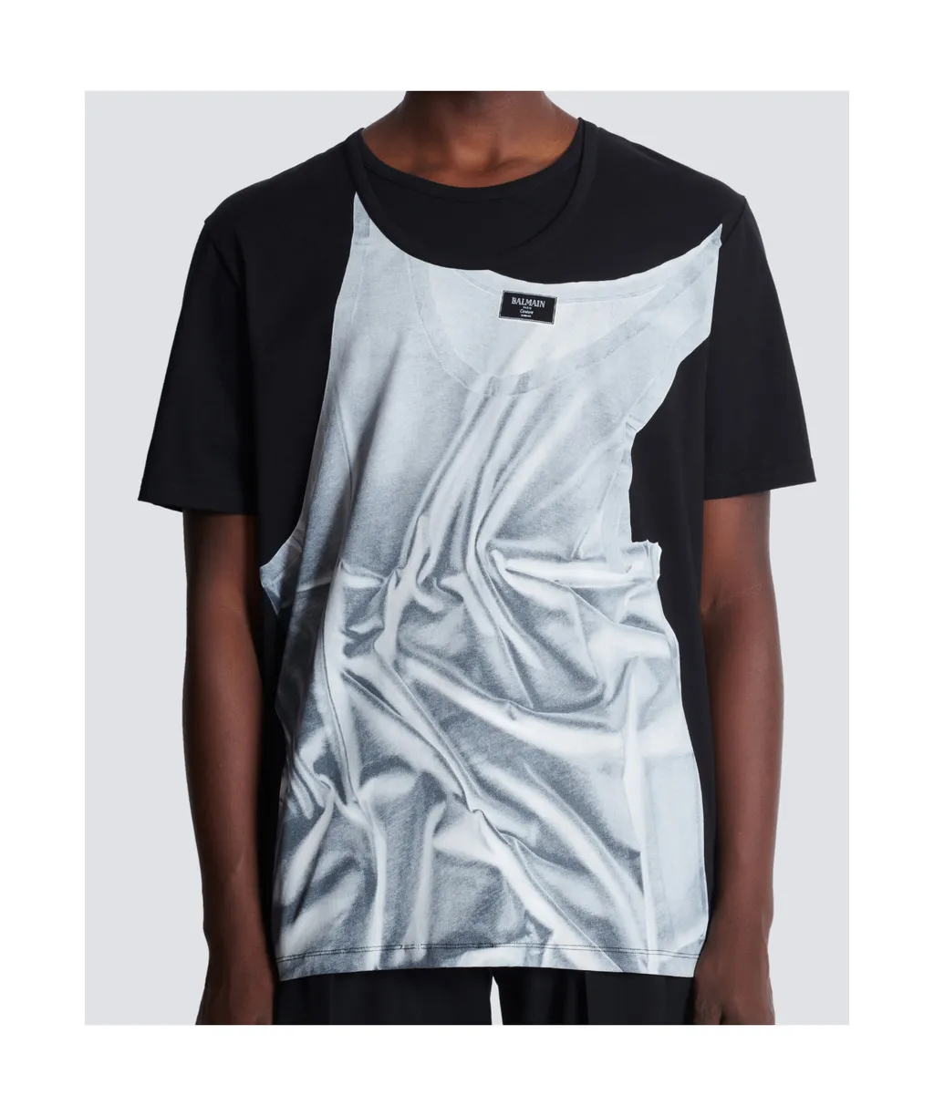 T-Shirt With Tank Top Print