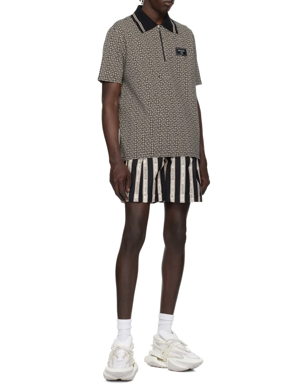 Logo Patch Straight Hem Polo Shirt