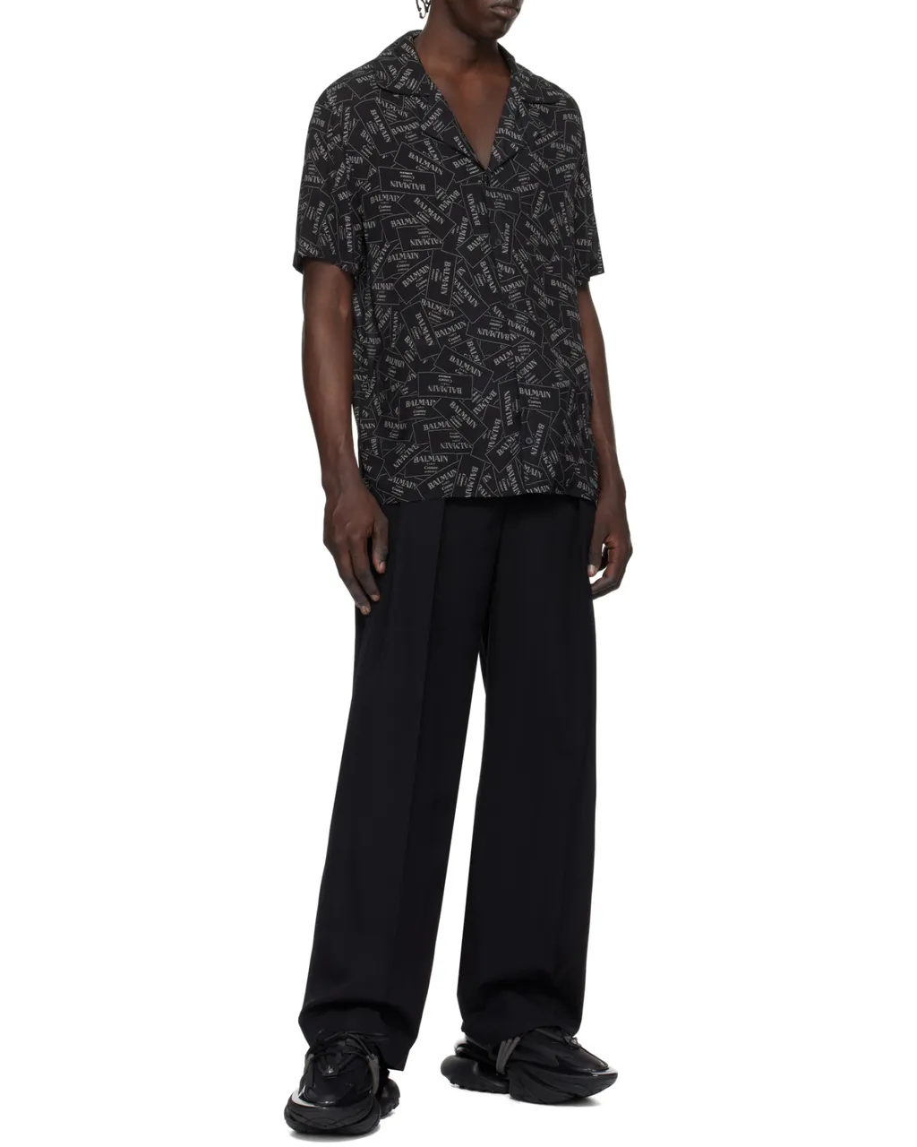 All-Over Label Printed Pyjama Shirt