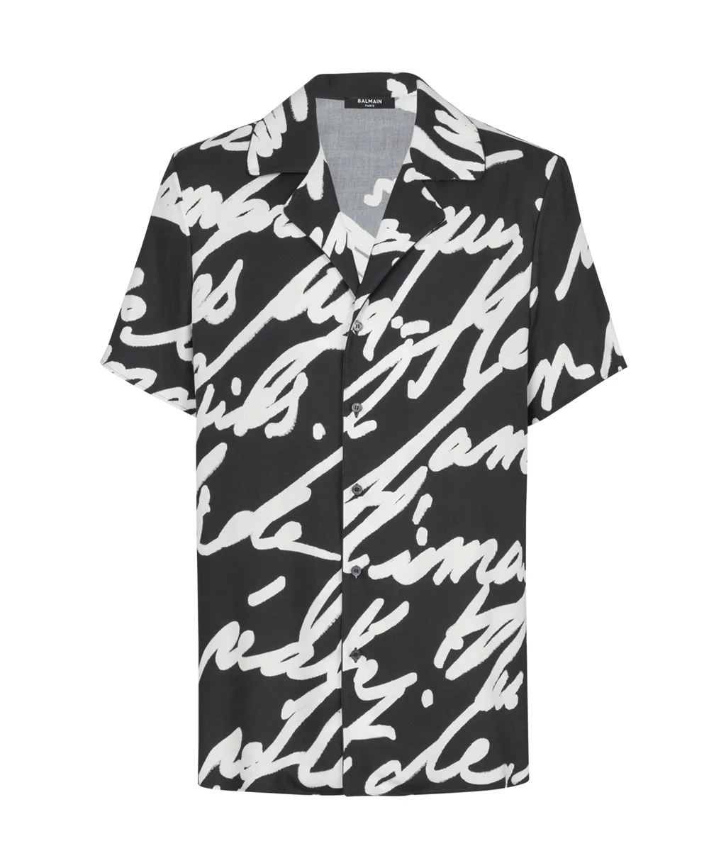 Love Letter Printed Twill Pyjama Shirt