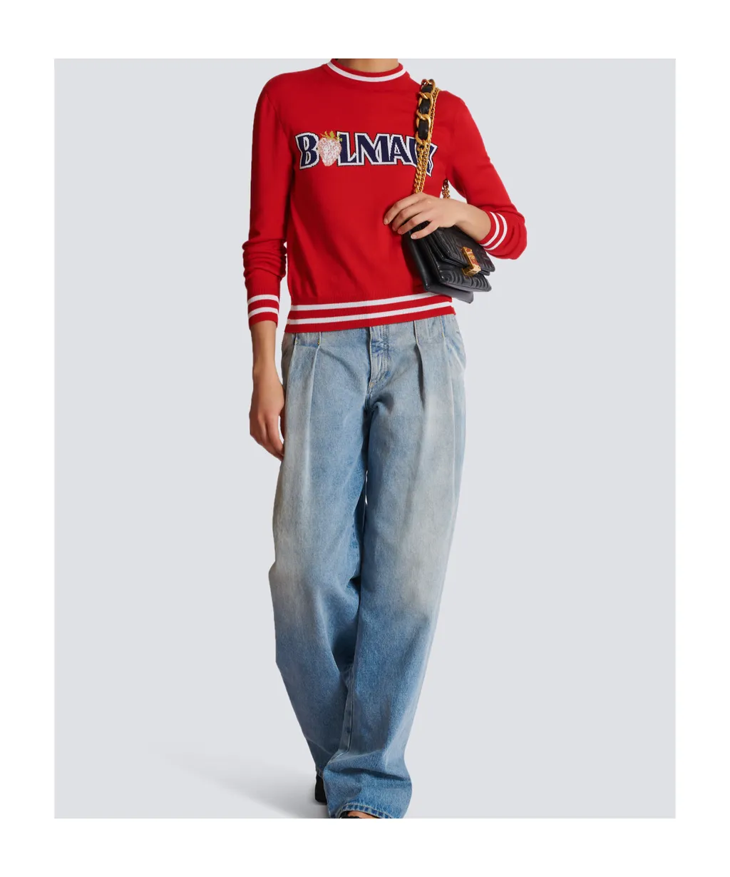 Wool Balmain Strawberry Jumper