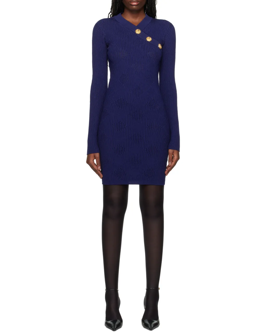 Long-Sleeved Knit Dress