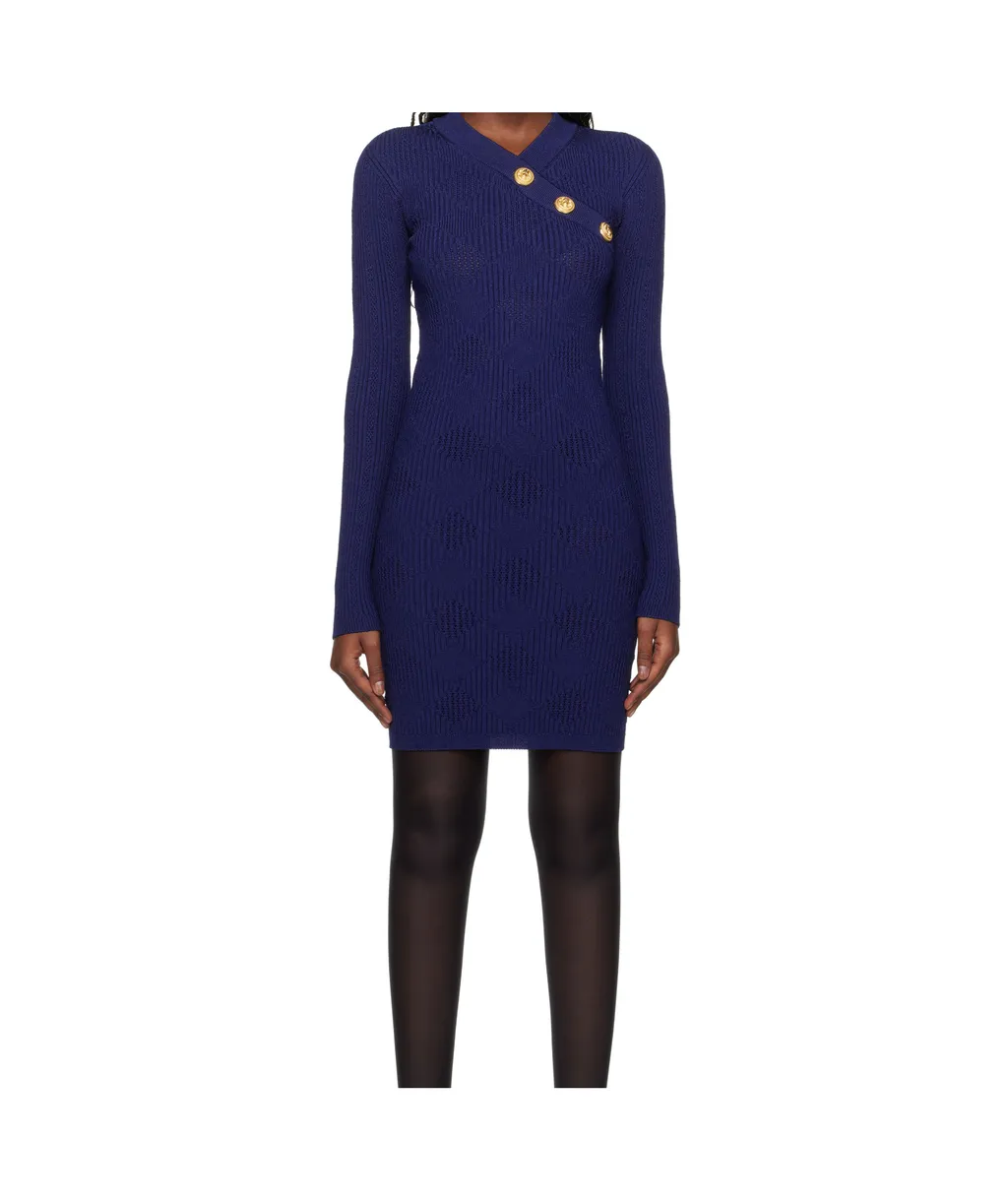 Long-Sleeved Knit Dress