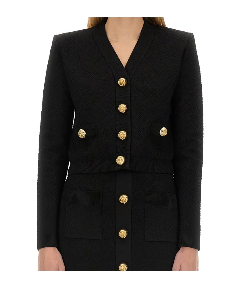 V-Neck Buttoned Cardigan