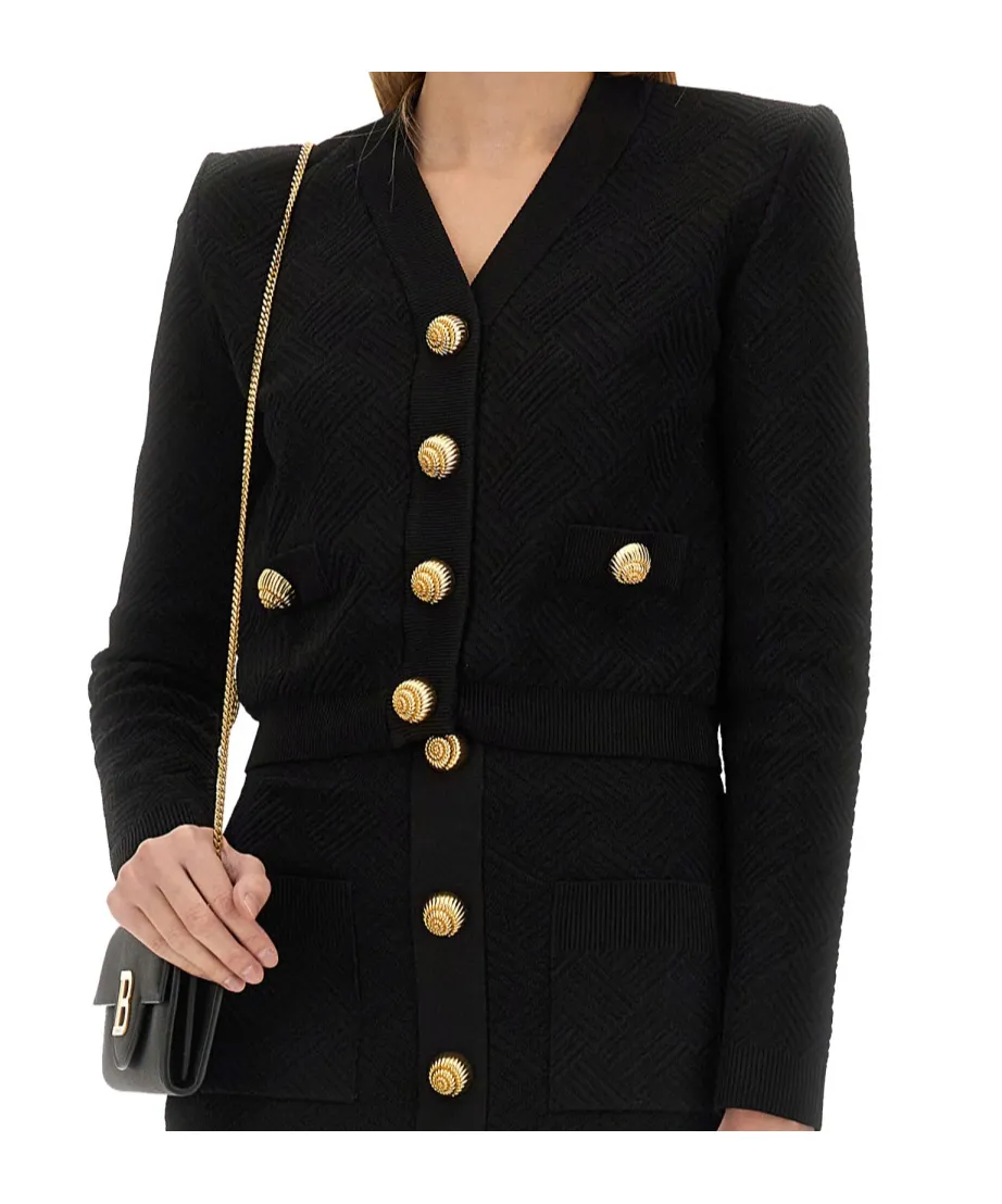 V-Neck Buttoned Cardigan